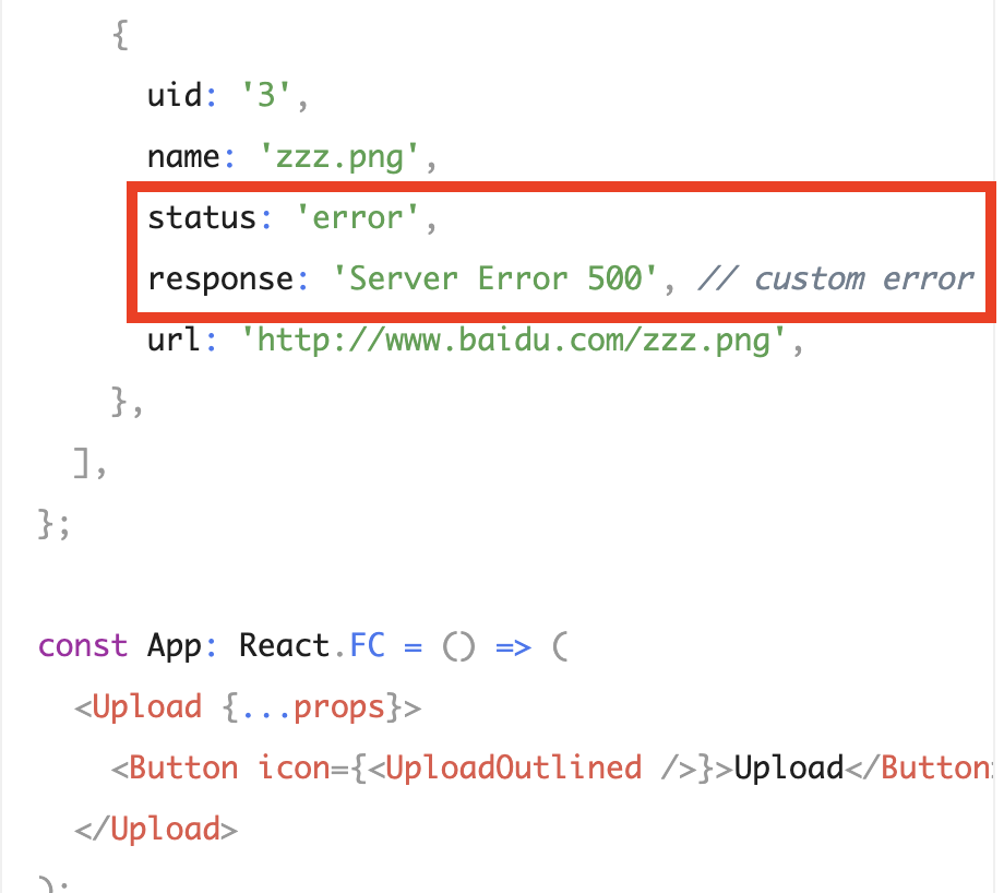 custom error